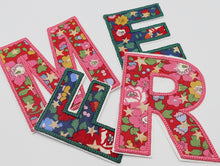 Load image into Gallery viewer, Liberty Christmas Appliqué Letters.  (Iron on)
